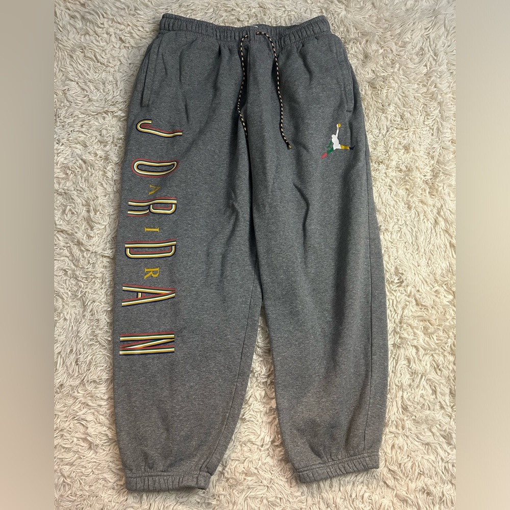 Air Jordan Sport Long Fleece SweatPants Gray XXL pre-own very good condition